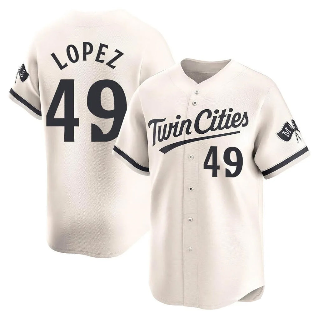 M.Twins #49 Pablo Lopez Player Cream Home Limited Ddoa Stitched Jerseys
