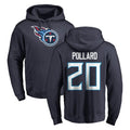 T.Titans #20 Tony Pollard Player Navy Logo Pullover Hoodies Home Game Ddoa Stitched Jerseys
