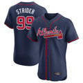 A.Braves #99 Spencer Strider Player Navy Limited Elite Home Game Ddoa Stitched Jerseys