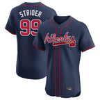 A.Braves #99 Spencer Strider Player Navy Limited Elite Home Game Ddoa Stitched Jerseys