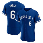 KC.Royals #6 Jonathan India Player Royal Limited Elite Home Ddoa Stitched Jerseys