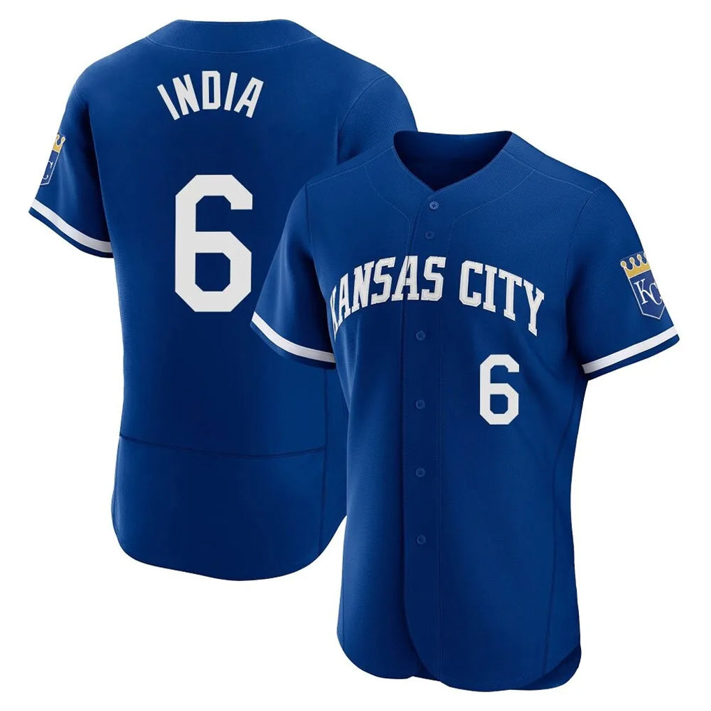 KC.Royals #6 Jonathan India Player Royal Limited Elite Home Ddoa Stitched Jerseys
