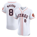 H.Astros #8 Christian Walker Player White Limited Elite Home Ddoa Stitched Jerseys