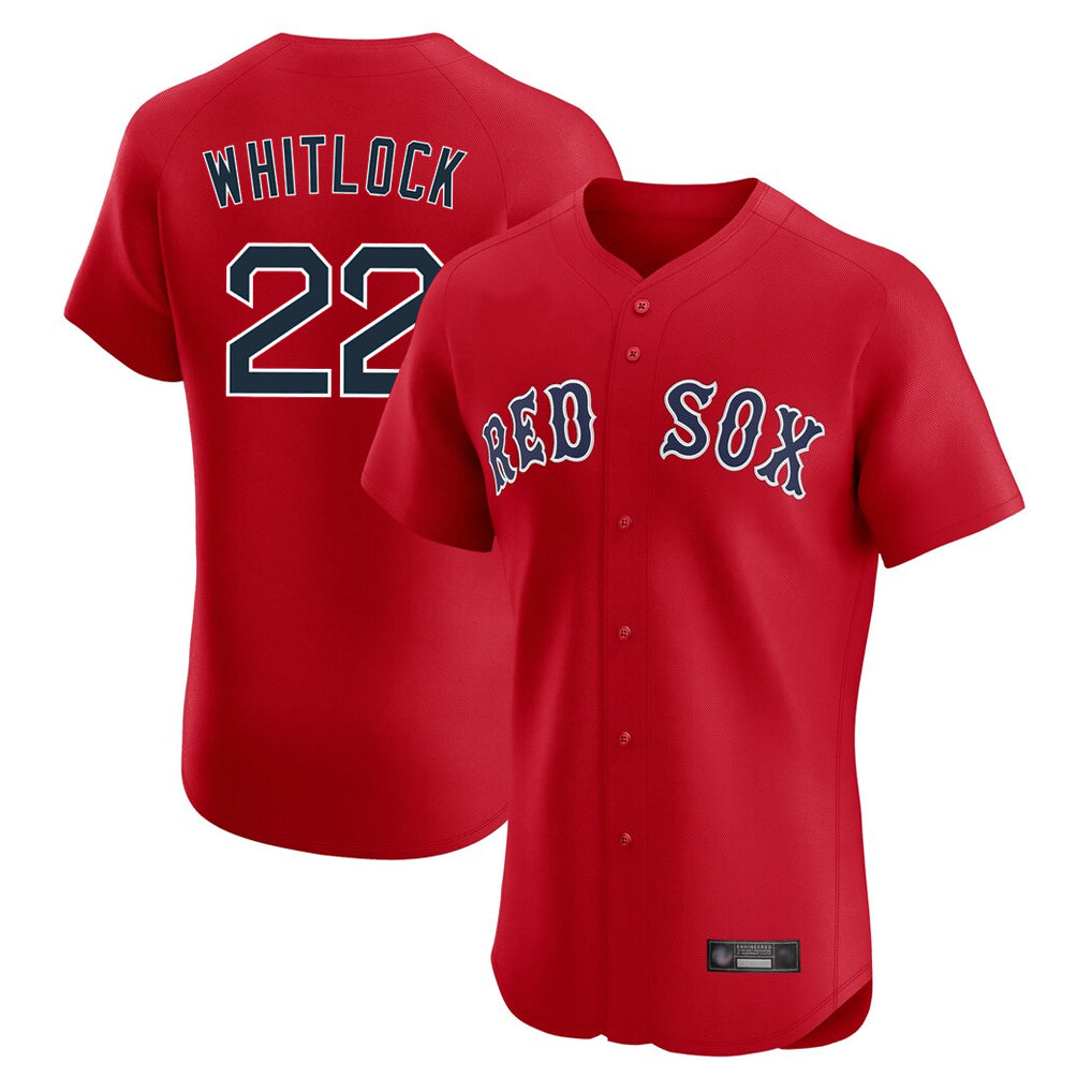 B.Red Sox #22 Garrett Whitlock Player Red Limited Elite Home Game Ddoa Stitched Jerseys