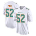 M.Dolphins #52 Patrick Paul Player White Fashion Home Game Ddoa Stitched Jerseys