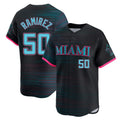 M.Marlins #50 Agustin Ramirez Player Black City Connect Home Limited Ddoa Stitched Jerseys