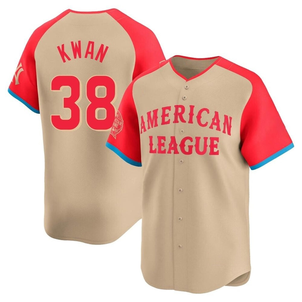 C.Guardians #38 Steven Kwan Player Cream American League All-Star Limited Home Ddoa Stitched Jerseys
