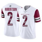 W.Commanders #2 Amik Robertson Player White Limited Vapor Home Game Ddoa Stitched Jerseys