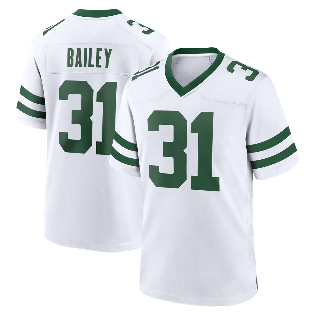 NY.Jets #31 David Bailey Player White Legacy Home Game Ddoa Stitched Jerseys