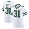 NY.Jets #31 David Bailey Player White Legacy Home Game Ddoa Stitched Jerseys