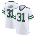 NY.Jets #31 David Bailey Player White Legacy Home Game Ddoa Stitched Jerseys