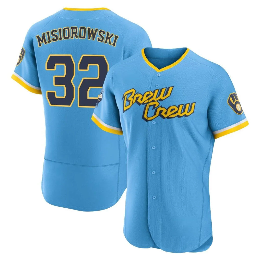 M.Brewers #32 Jacob Misiorowski Player Light Blue City Connect Home Limited Elite Ddoa Stitched Jerseys