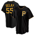 P.Pirates #55 Jason Delay Player Black Alternate 2025 Home Game Ddoa Stitched Jerseys