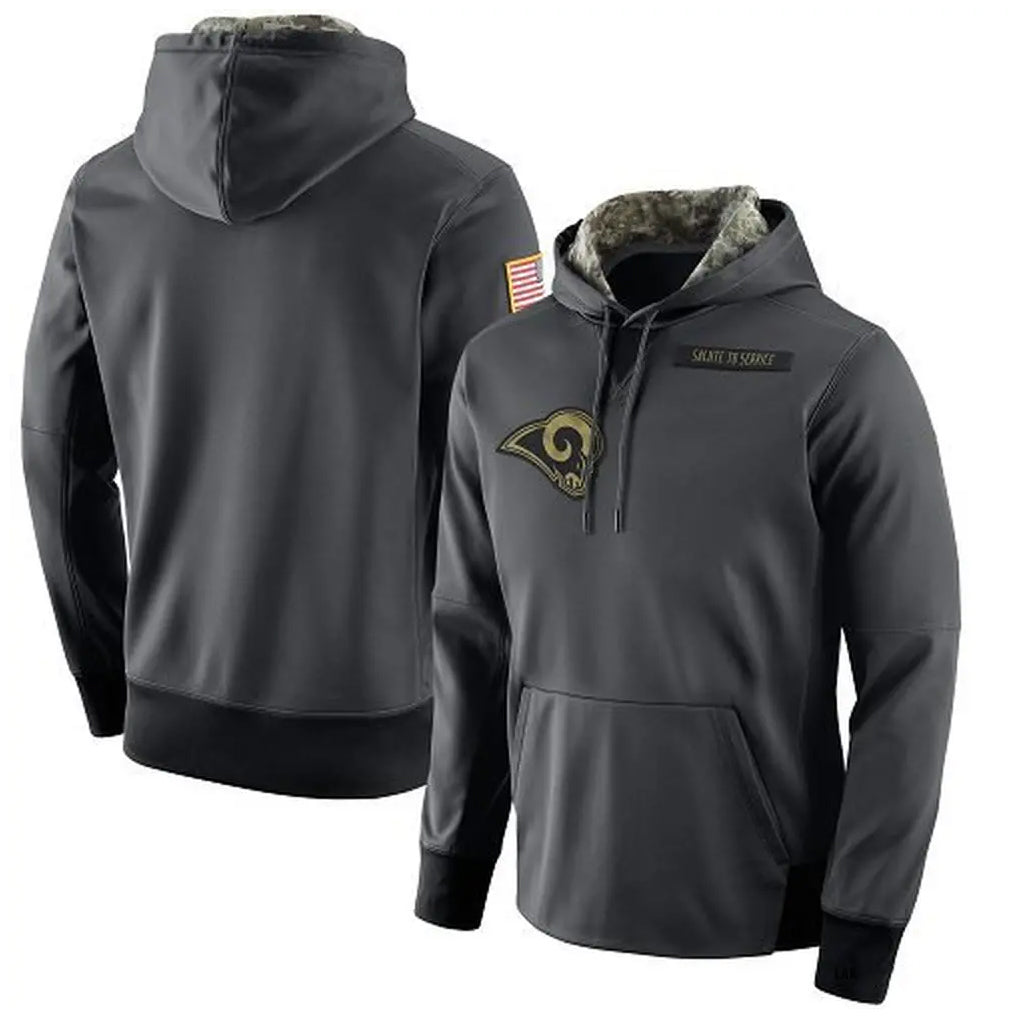LA.Rams ## Rams Blank Player Gray Pullover Hoodie Limited Game Ddoa Stitched Jerseys
