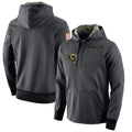 LA.Rams ## Rams Blank Player Gray Pullover Hoodie Limited Game Ddoa Stitched Jerseys