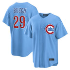 C.Cubs #29 Michael Busch Player Light Blue Home Game Ddoa Stitched Jerseys