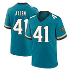 J.Jaguars #41 Josh Hines-Allen Player Teal Prowler Throwback Limited Home Game Ddoa Stitched Jerseys