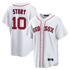 B.Red Sox #10 Trevor Story Player White Home Game Ddoa Stitched Jerseys