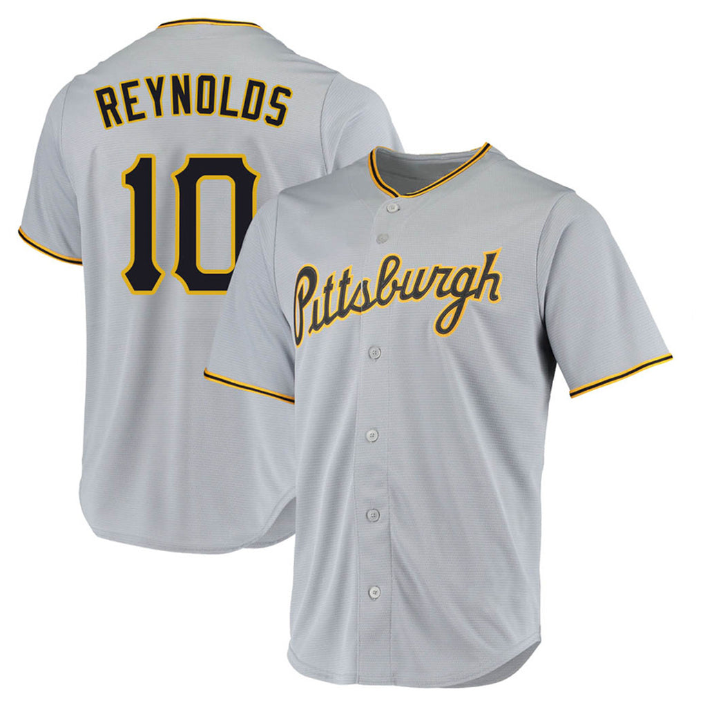 P.Pirates #10 Bryan Reynolds Player Gray Road Home Game Ddoa Stitched Jerseys