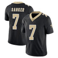 NO.Saints #7 Jonas Sanker Player Black Limited Vapor Untouchable Home Game Ddoa Stitched Jerseys