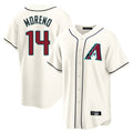 A.Diamondbacks #14 Gabriel Moreno Player Cream Home Game Ddoa Stitched Jerseys