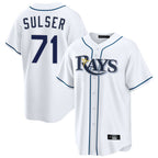 T.Bay Rays #71 Cole Sulser Player White Home Game Ddoa Stitched Jerseys