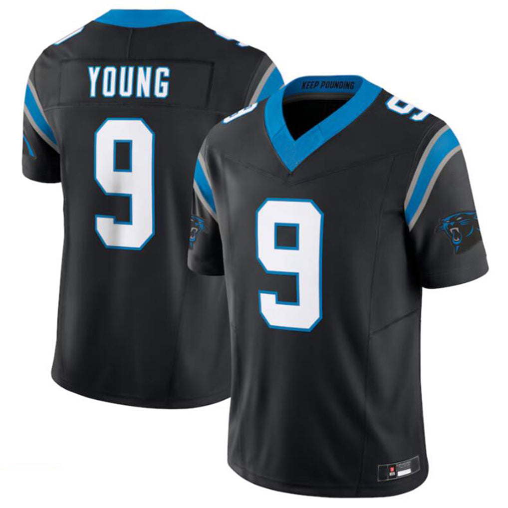 C.Panthers #9 Bryce Young Player Black Vapor F.U.S.E. Limited Home Game Ddoa Stitched Jerseys