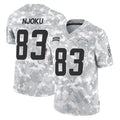 LA.Chargers #83 David Njoku Player Arctic Camo Salute To Service Limited Game Stitched Jerseys