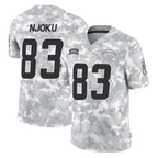 LA.Chargers #83 David Njoku Player Arctic Camo Salute To Service Limited Game Stitched Jerseys