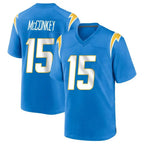 LA.Chargers #15 Ladd McConkey Player Blue Home Game Ddoa Stitched Jerseys