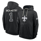 NO.Saints #1 Kool-Aid McKinstry Player 2026 Black Logo Pullover Hoodies Limited Game Ddoa Stitched Jerseys