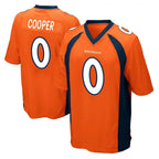 D.Broncos #0 Jonathon Cooper Player Orange Color Home Game Ddoa Stitched Jerseys