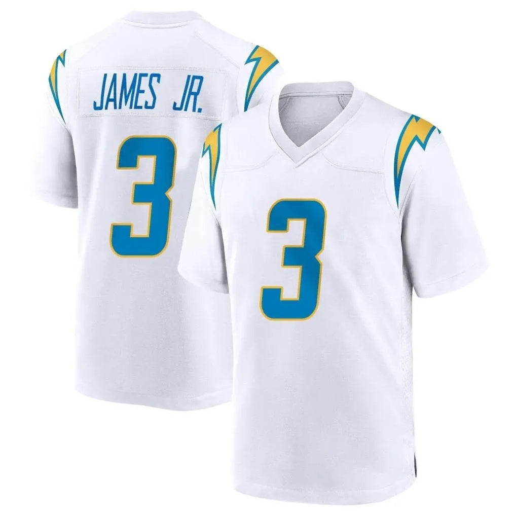 LA.Chargers #3 Derwin James Jr. Player White Home Game Ddoa Stitched Jerseys