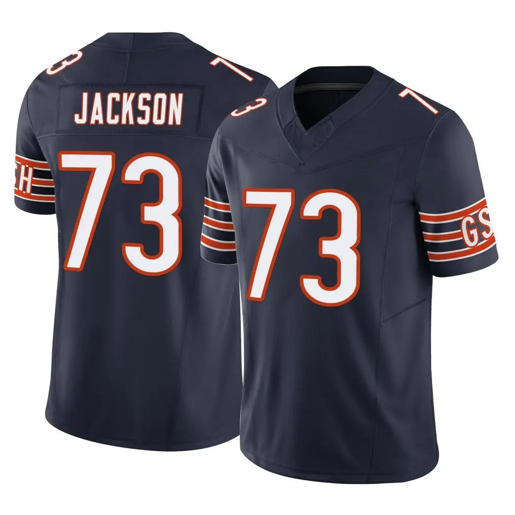 C.Bears #73 Jonah Jackson Player Navy Vapor F.U.S.E. Limited Home Game Ddoa Stitched Jerseys