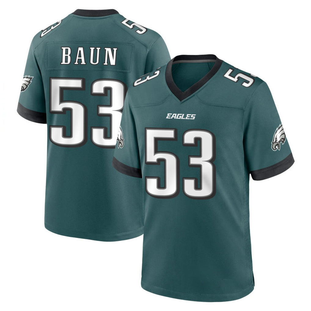P.Eagles #53 Zack Baun Player Green Home Game Ddoa Stitched Jerseys