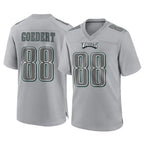 P.Eagles #88 Dallas Goedert Player Gray Atmosphere Fashion Home Game Ddoa Stitched Jerseys