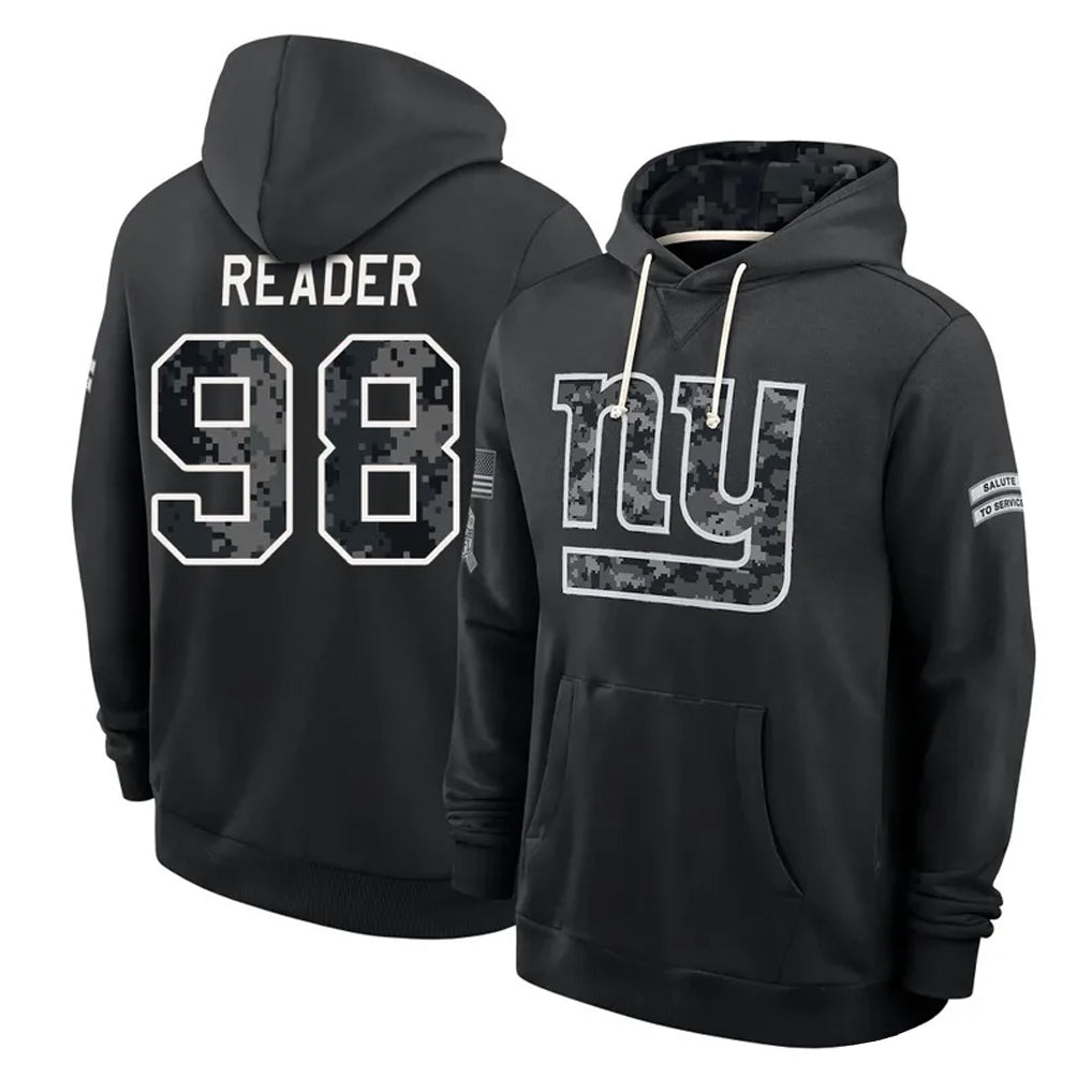 NY.Giants #98 DJ Reader Player 2026 Black Logo Pullover Hoodies Limited Game Ddoa Stitched Jerseys