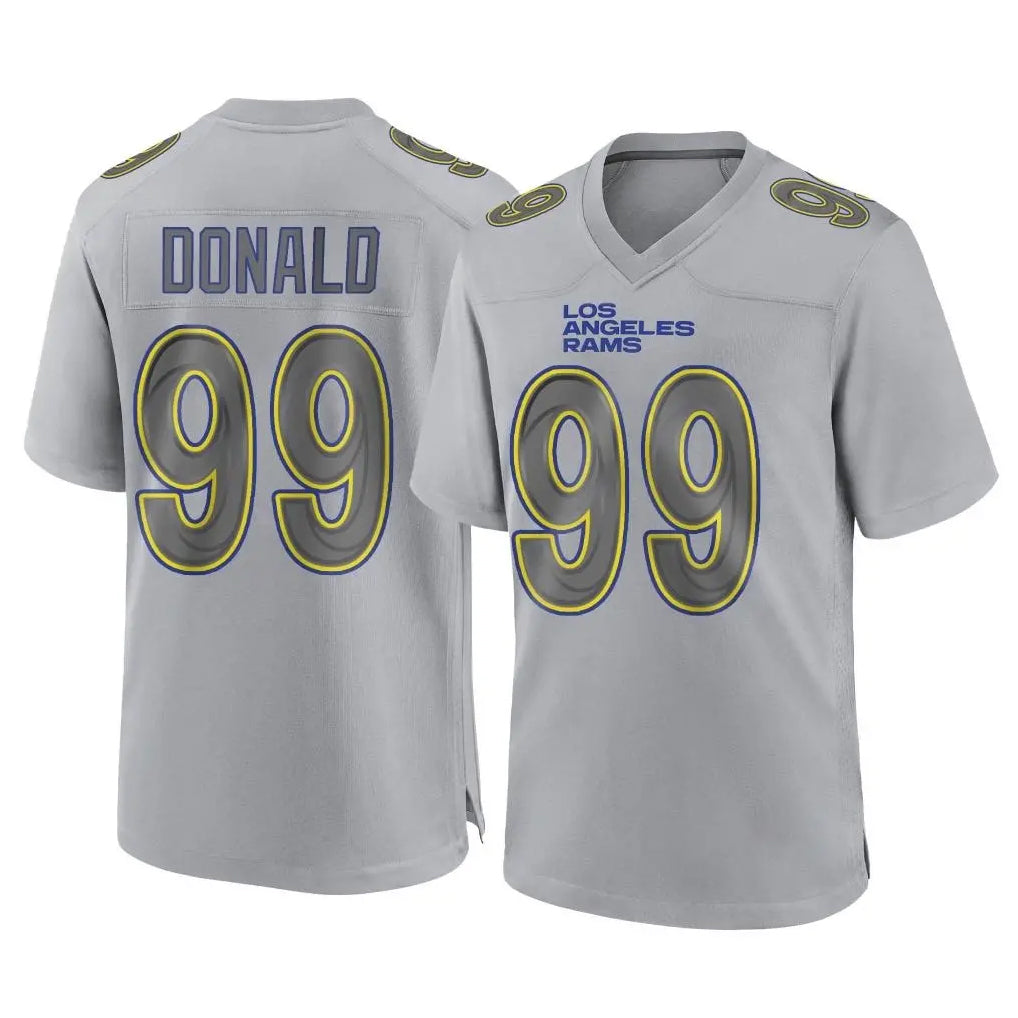 LA.Rams #99 Aaron Donald Player Gray Atmosphere Fashion Home Game Ddoa Stitched Jerseys