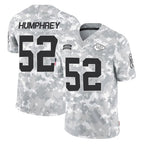 KC.Chiefs #52 Creed Humphrey Player Arctic Camo Salute To Service Limited Game Ddoa Stitched Jerseys