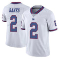 NY.Giants #2 Deonte Banks Player White Color Rush Home Game Ddoa Stitched Jerseys
