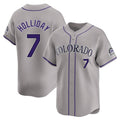 C.Rockies #7 Matt Holliday Player Gray Limited Home Ddoa Stitched Jerseys