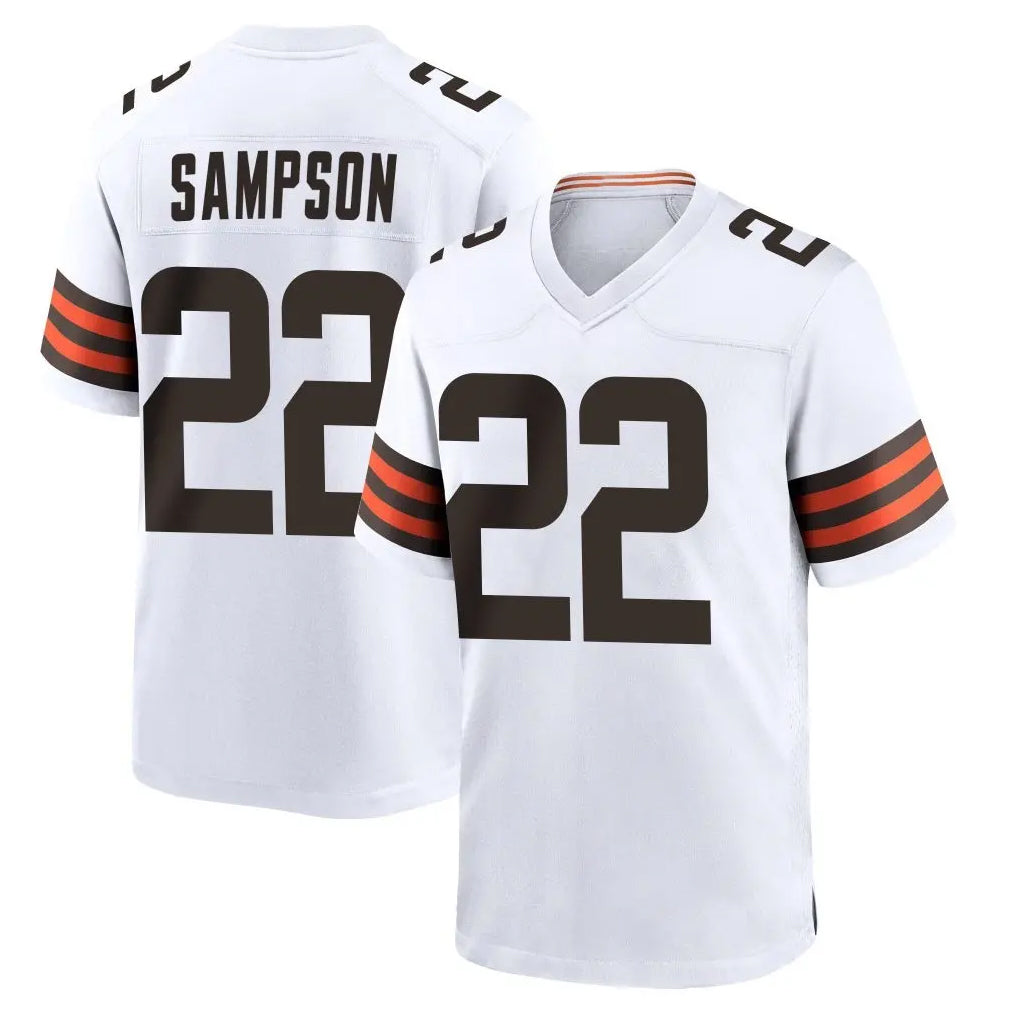 C.Browns #22 Dylan Sampson Player White Home Game Ddoa Stitched Jerseys