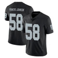LV.Raiders #58 Jackson Powers-Johnson Player Black Limited Vapor Untouchable Home Game Ddoa Stitched Jerseys