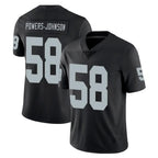 LV.Raiders #58 Jackson Powers-Johnson Player Black Limited Vapor Untouchable Home Game Ddoa Stitched Jerseys