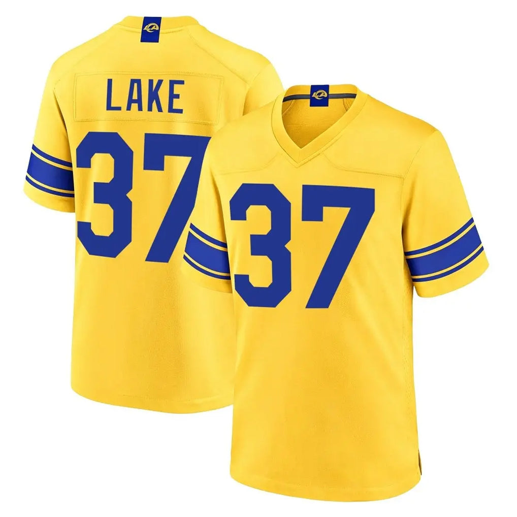 LA.Rams #37 Quentin Lake Player Gold Classic Sol Home Game Ddoa Stitched Jerseys