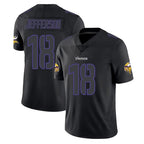 M.Vikings #18 Justin Jefferson Player Black Impact LImited Home Game Ddoa Stitched Jerseys