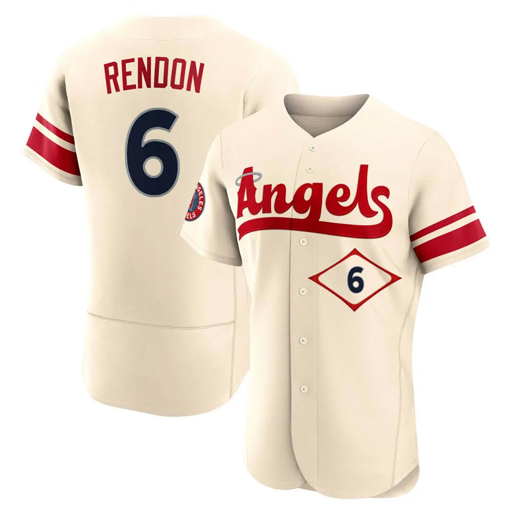 LA.Angels #6 Anthony Rendon Player Cream City Connect Limited ELite Home Ddoa Stitched Jerseys