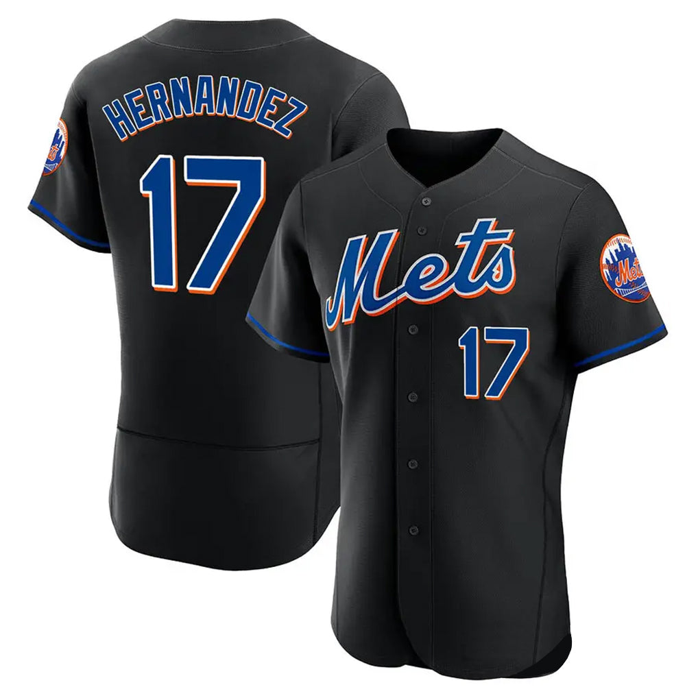 NY.Mets #17 Keith Hernandez Player Black Replica Home Limited Elite Ddoa Stitched Jerseys
