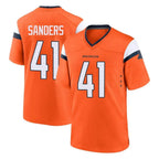 D.Broncos #41 Drew Sanders Player Orange Home Game Ddoa Stitched Jerseys