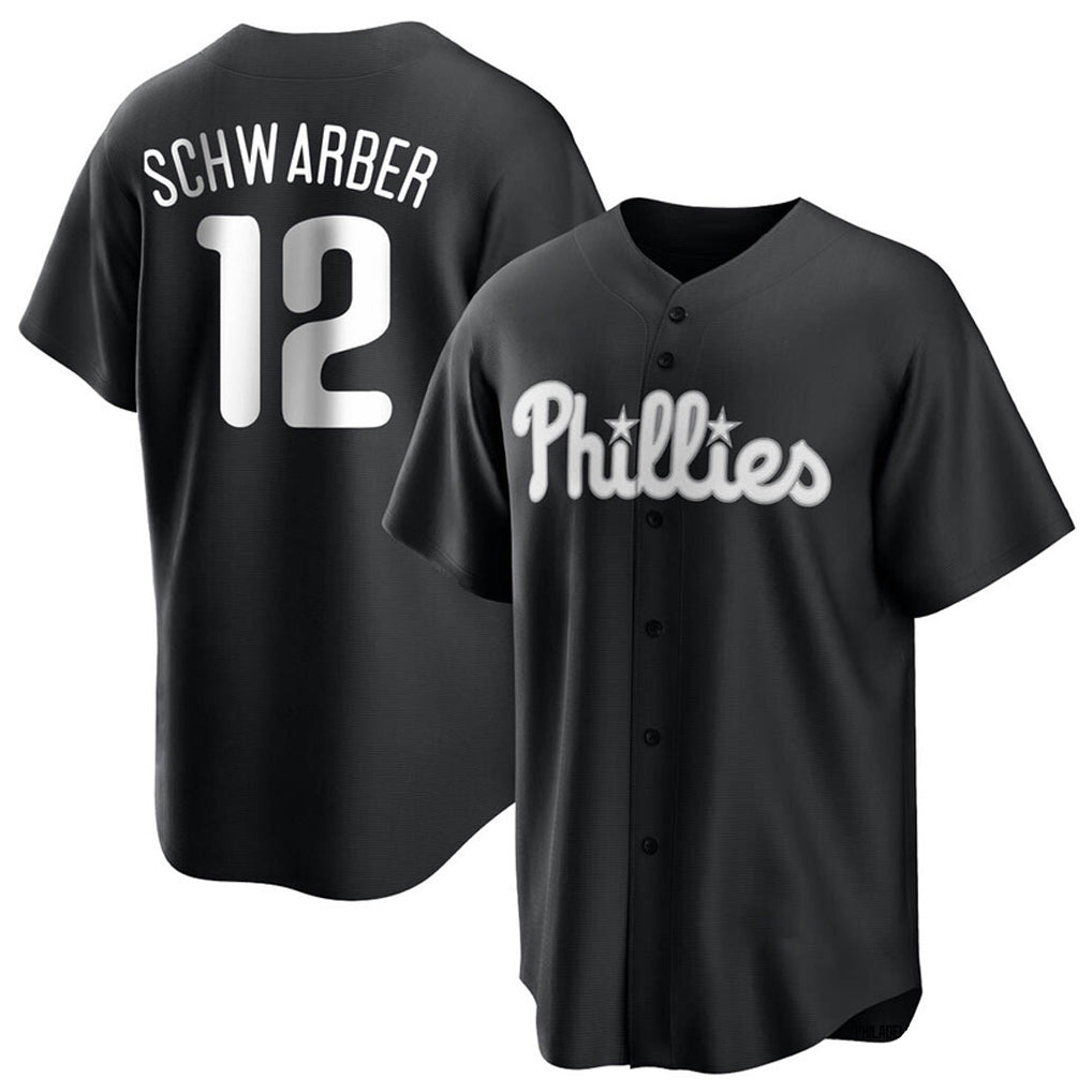 P.Phillies #12 Kyle Schwarber Player Black Alt Fashion Home Game Ddoa Stitched Jerseys